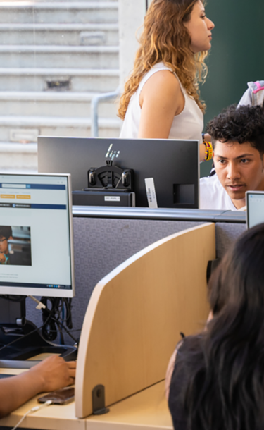 Students working in computer lab